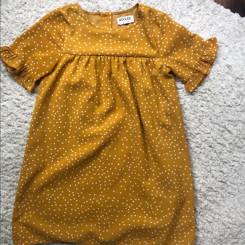 Yellow polka dot Roolee dress
